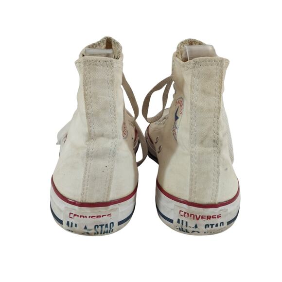 CONVERSE! CLASSIC CHUCK TAYLOR ALL STAR WHITE CANVAS/RUBBER HIGH TOPS! SZ 6 - Picture 8 of 10